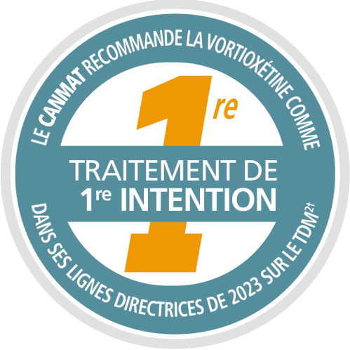 Vortioxétine recommandée en  traitement de 1re intention par le CANMAT (lignes directrices de 2023)