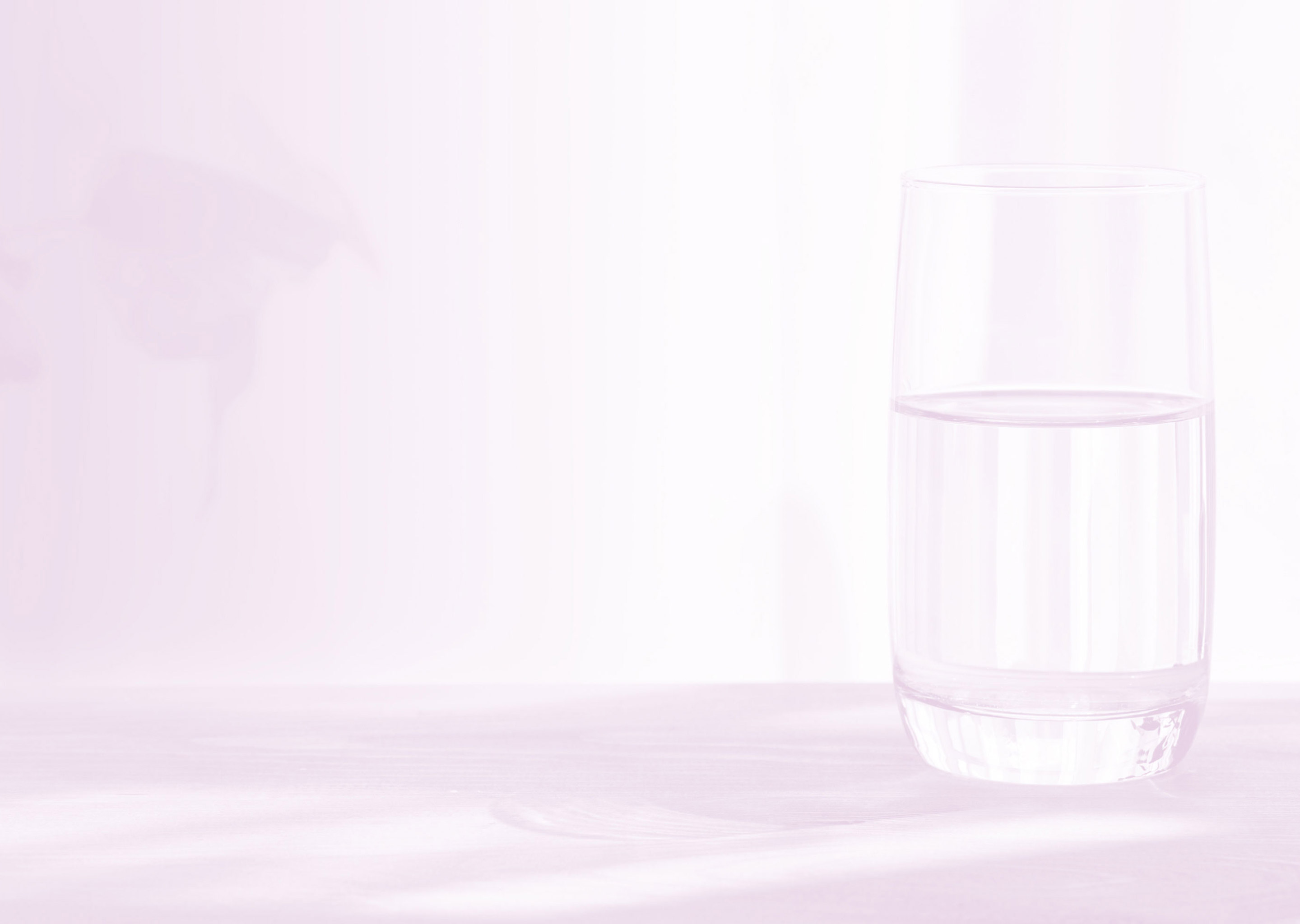 glass of water on table