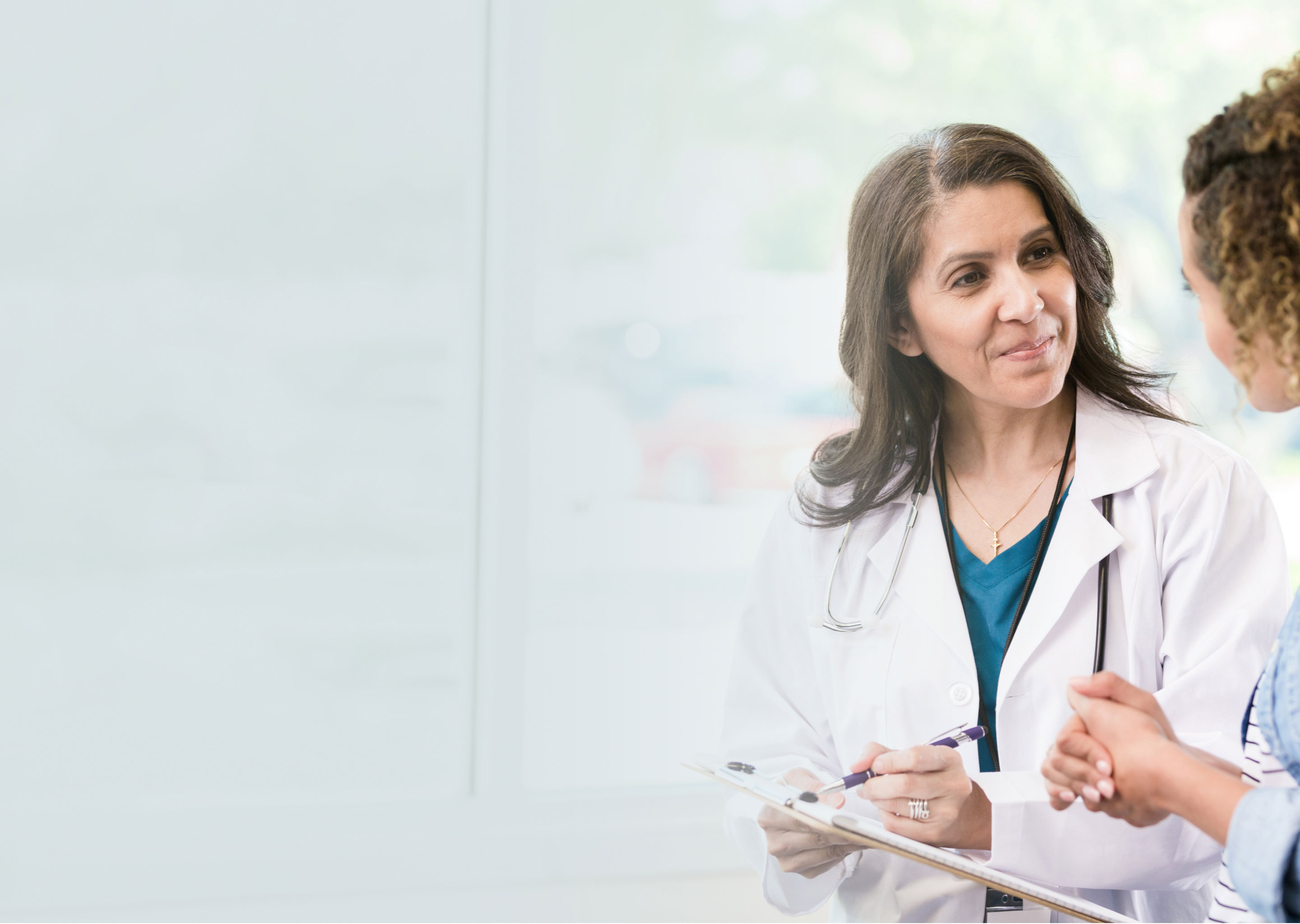Doctor talking to patient