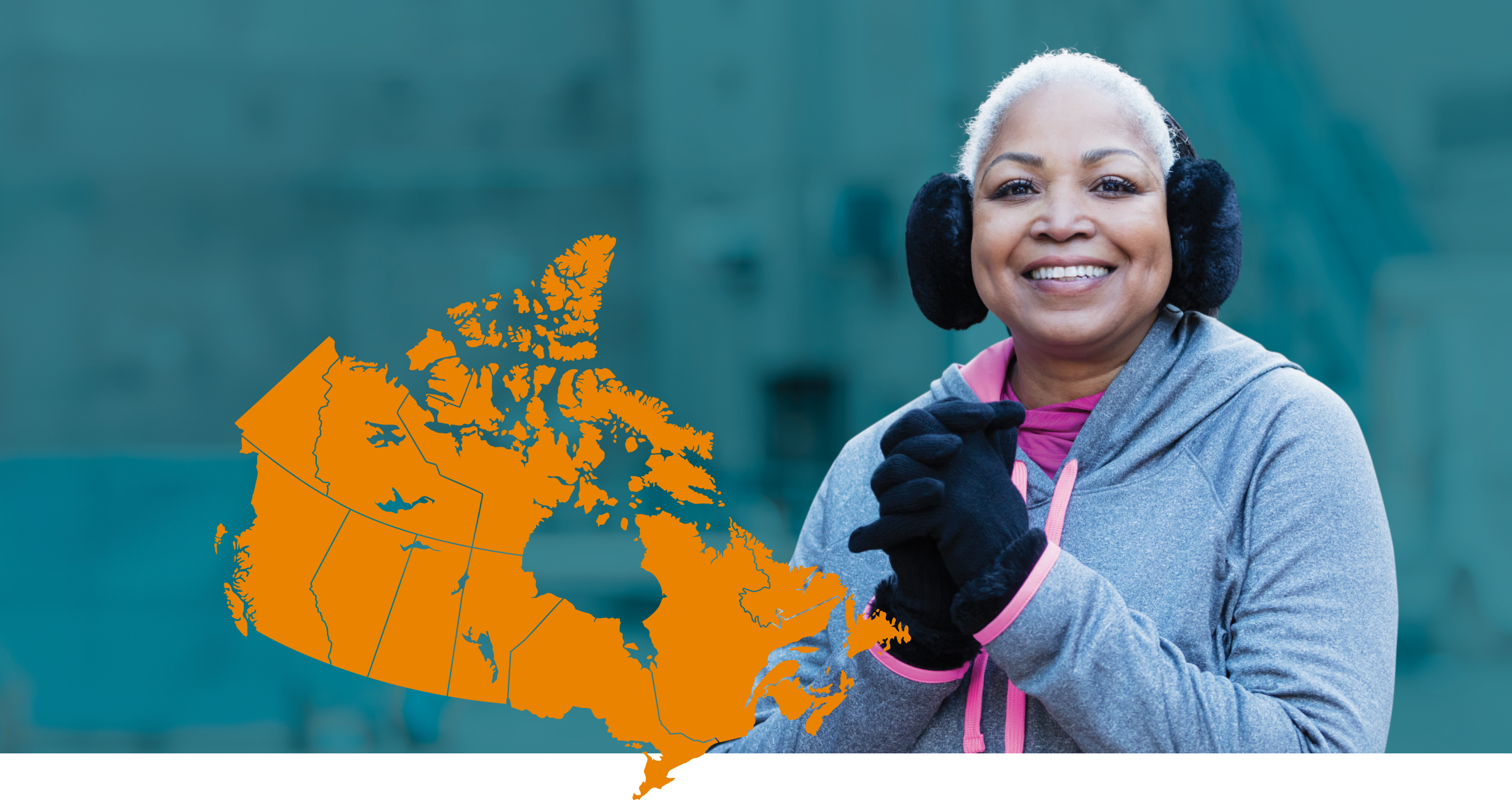 Canada Map Illustration and Trintellix female patient