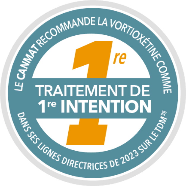 Vortioxétine recommandée en  traitement de 1re intention par le CANMAT (lignes directrices de 2023)